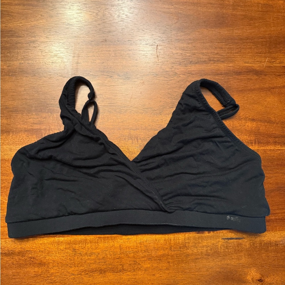 Kyte Baby Cross Front Bralette in Black XL